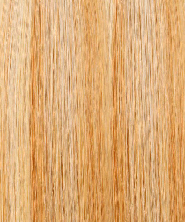 caramel blonde highlights (24/27/613) straight tape in hair extensions by Perfect Locks