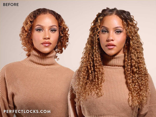 Textured Hair Extensions Before & After