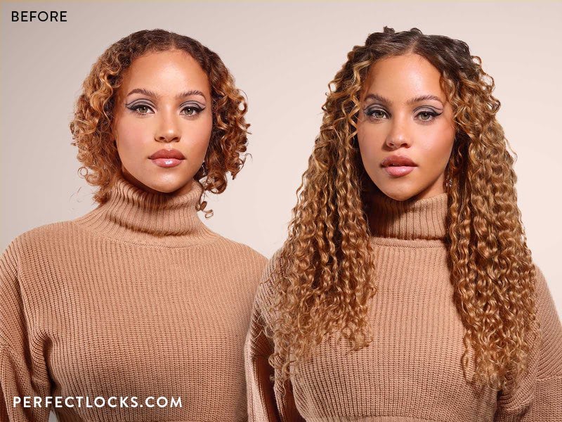 Textured Hair Extensions Before & After