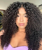 Model wearing Tight Curly Ponytail Extensions