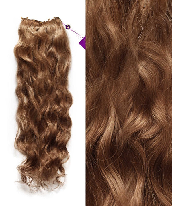 Wavy Beaded Weft Extensions in Golden Brown (6) by Perfect Locks 