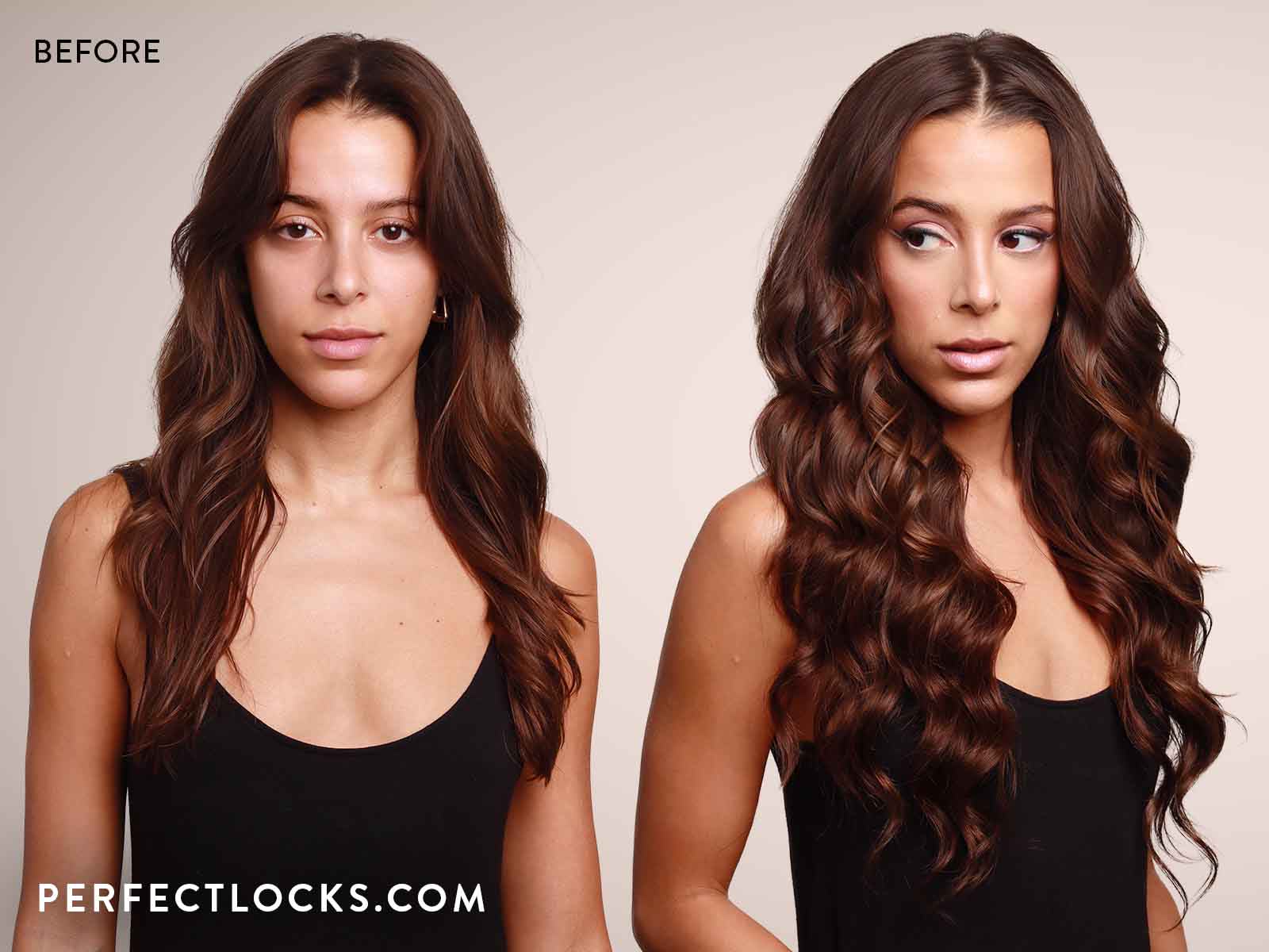 Before and After Clip Ins