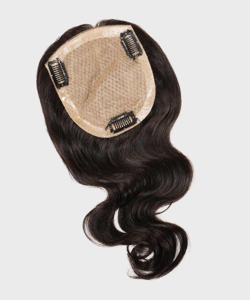 wavy human hair crown topper by perfect locks
