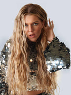 Wavy Colored Hair Machine Weft