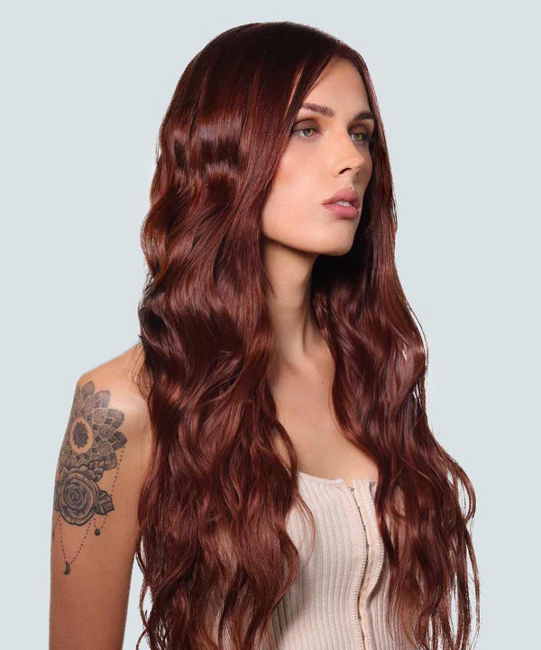 Wavy Colored Hair Machine Weft