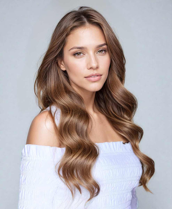 Wavy Colored Hair Machine Weft