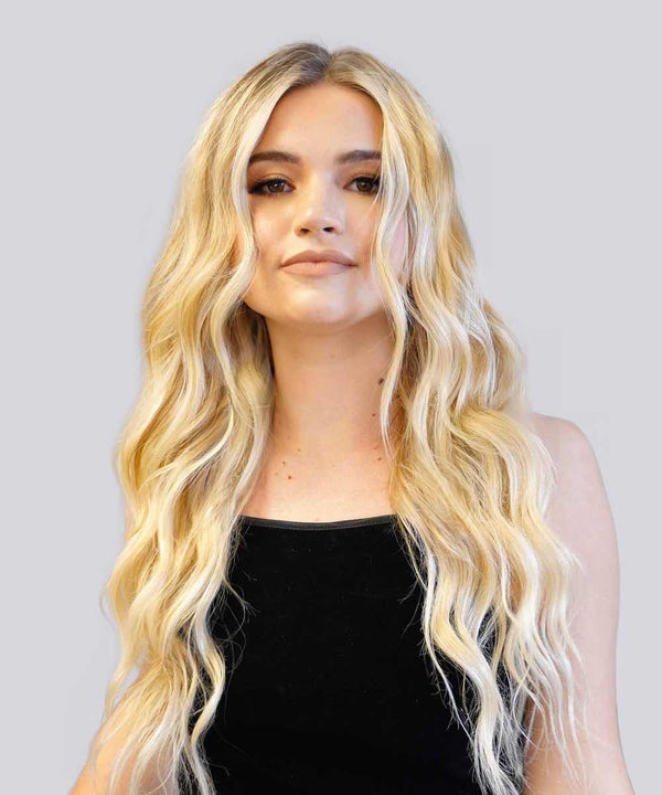 Wavy Colored Hair Machine Weft