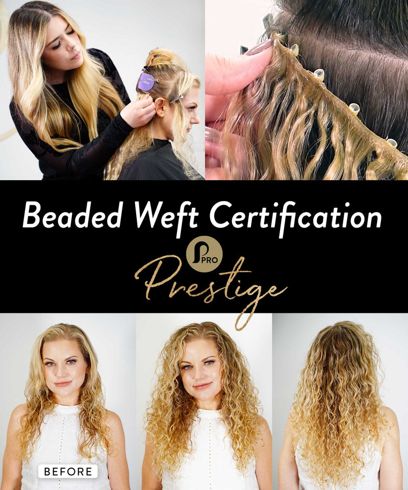 prestige beaded weft certification education by perfect locks