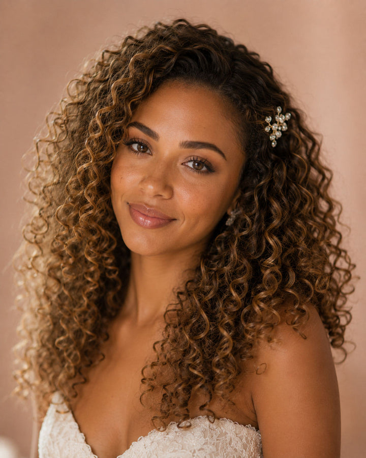 Curly bridal hair extensions