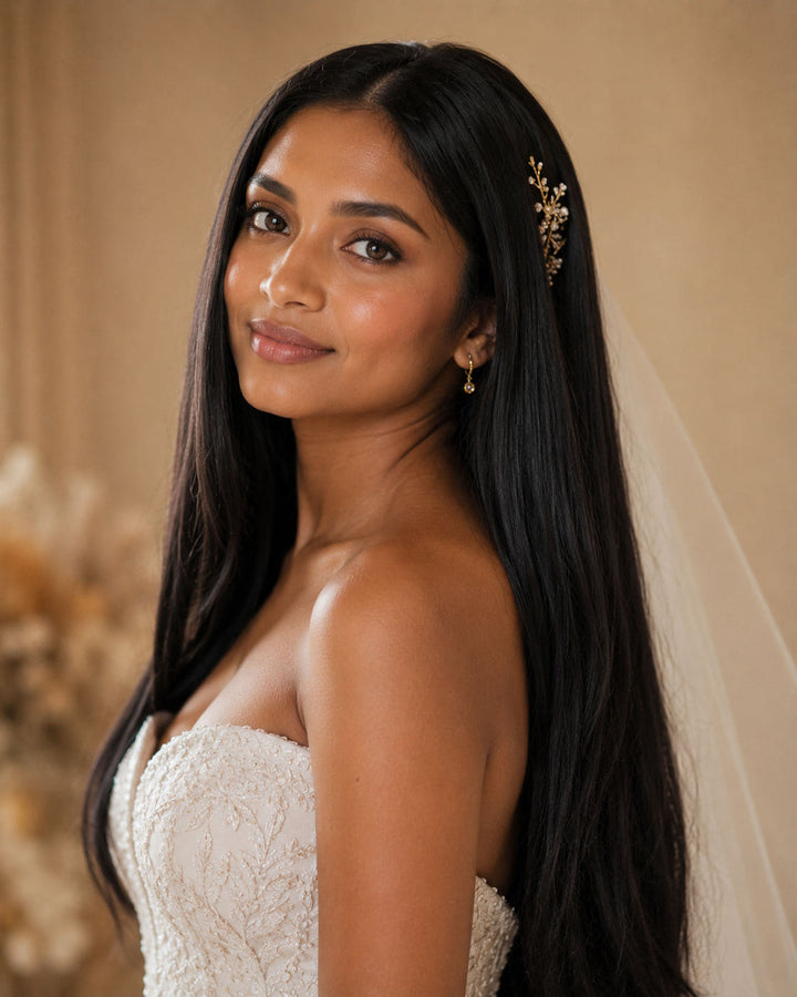 Straight bridal hair extensions