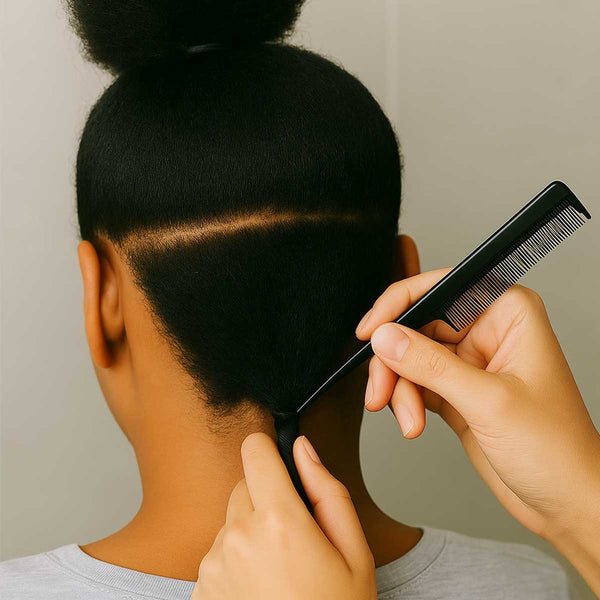 sectioning hair for braids