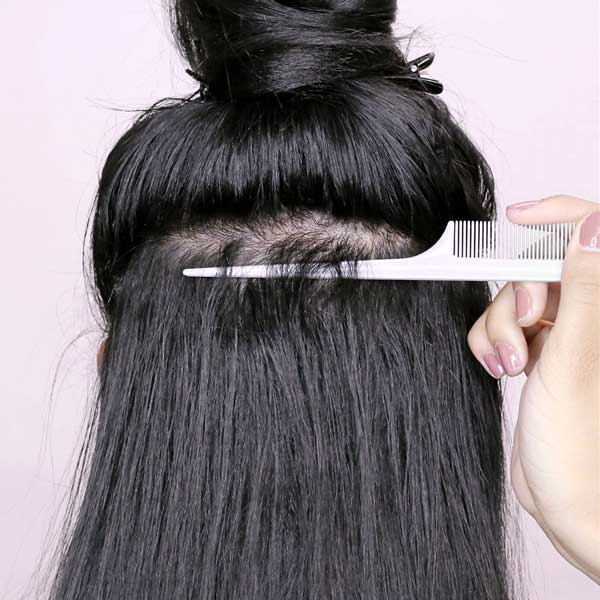Step 1: Section Your HairPart your hair into temple-level sections. Make your parts clean. Tie or clip yo...