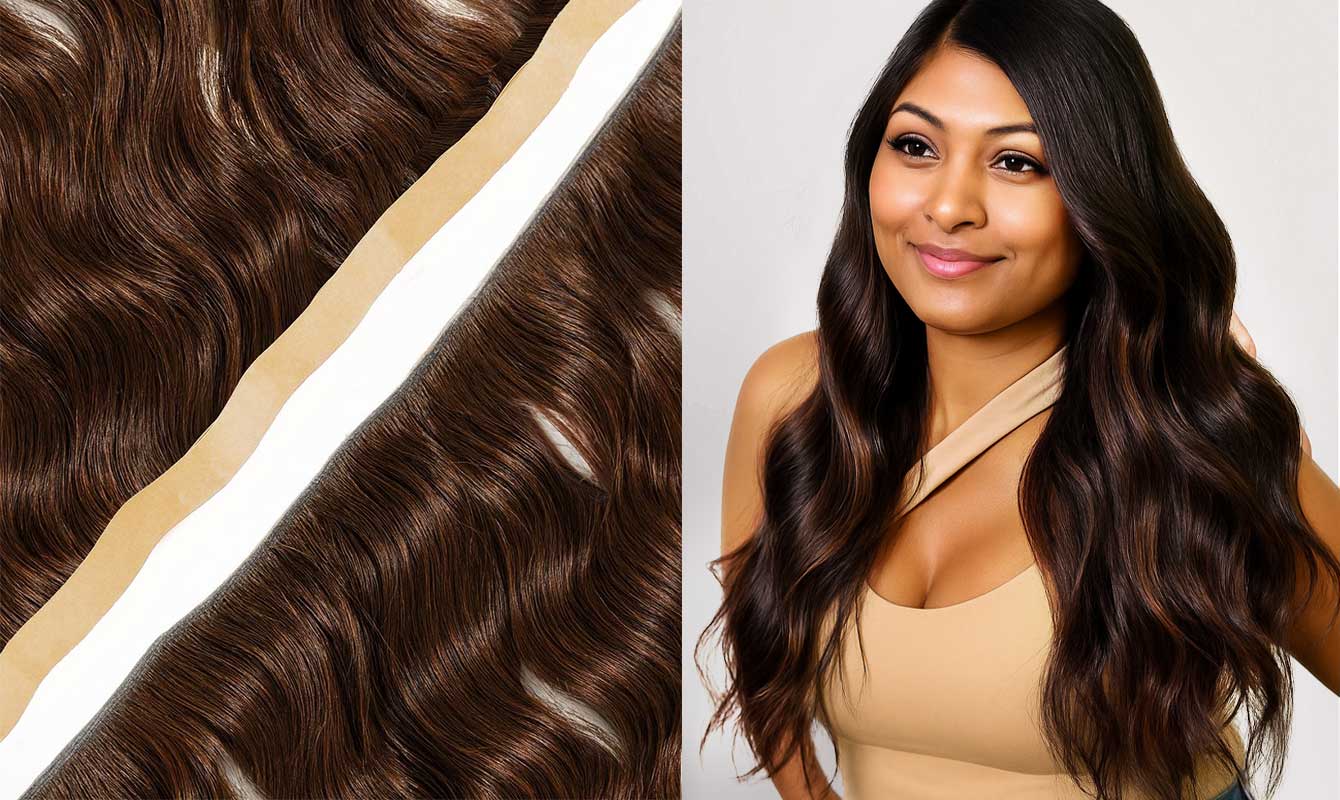 Tape-In Wefts - Professional bulk hair for custom creations. Cut to your ...