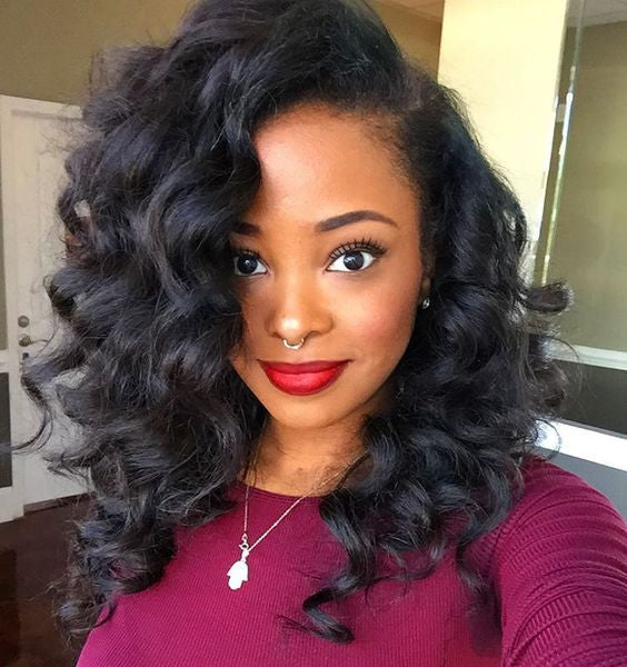 full lace wig on pretty model
