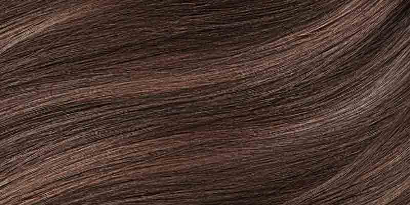 Smooth brown hair extension texture with natural shine