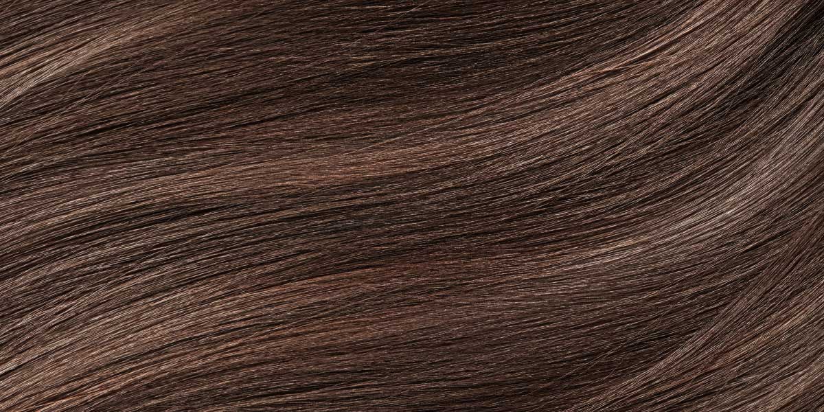 Smooth brown hair extension texture with natural shine