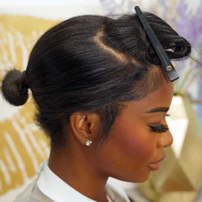 Step 5: SectionSection the hair you would like to expose into U-shape.