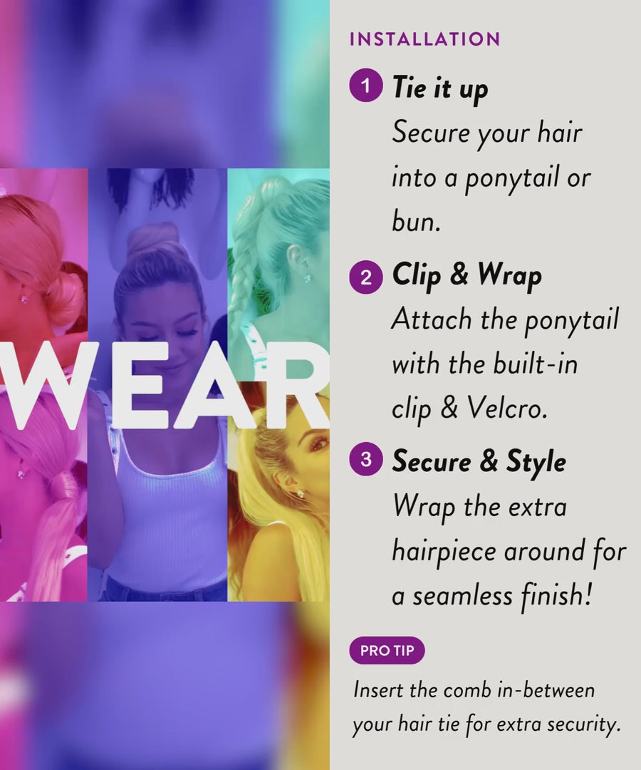 Straight Clip-In Ponytail Installation Video - video preview