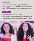 kinky curly lace clip in hair extensions clip-in set by perfect locks
