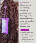 tight curly lace clip-in hair extensions set by perfect locks