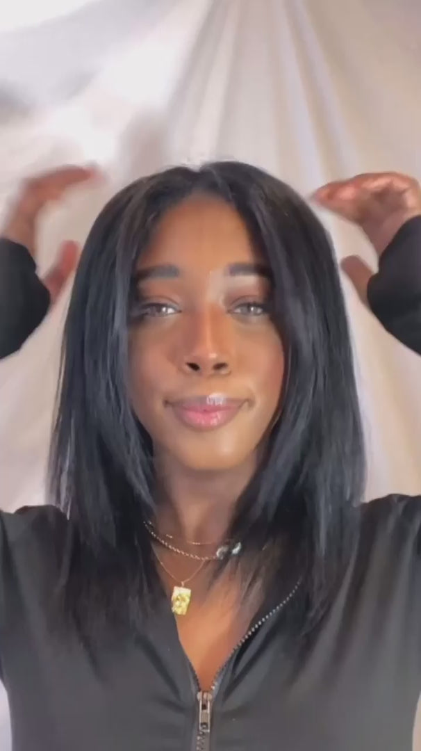 relaxed straight perfect crown hair extensions clip-in crowns by locks - video preview