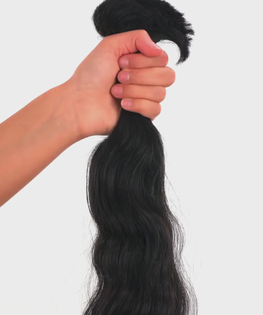wavy bulk hair texture video - video preview