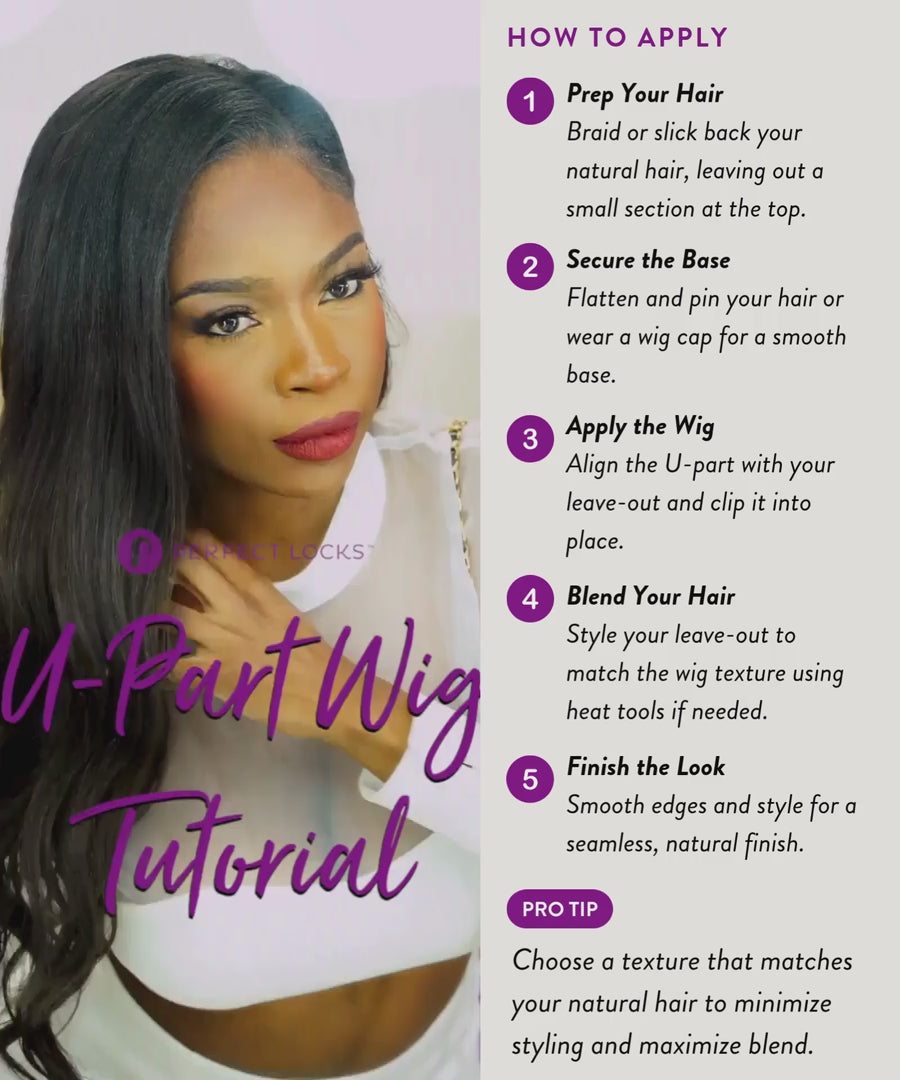 Video of the Straight U-Part Wig - video preview