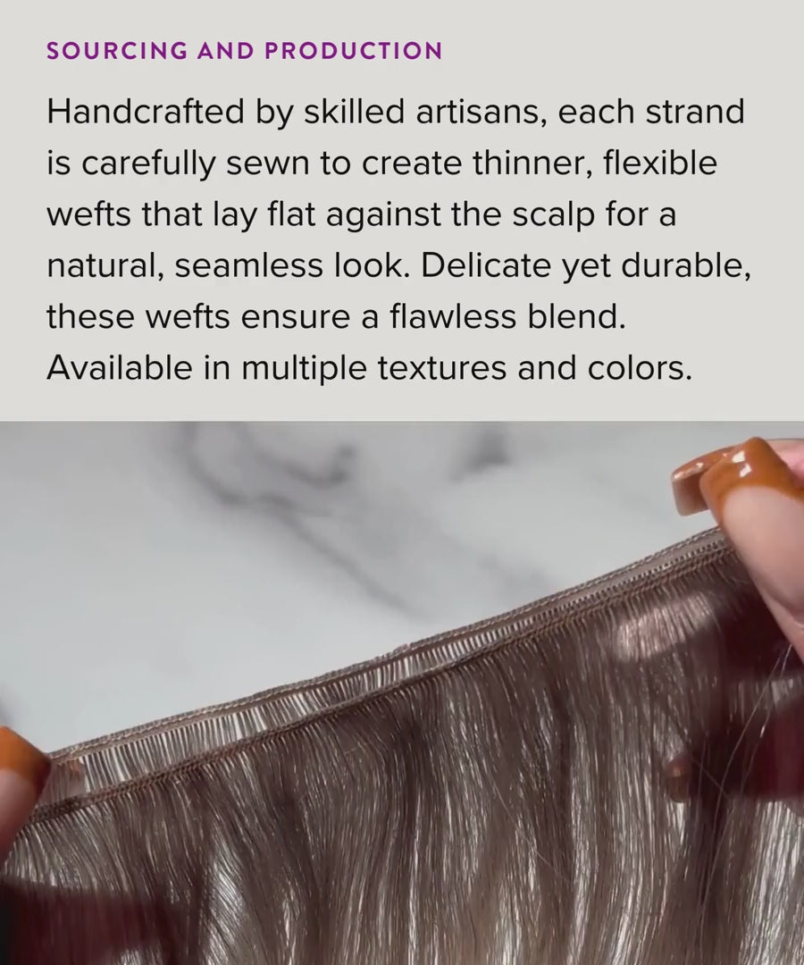 curly hybrid weft hair extensions by perfect locks