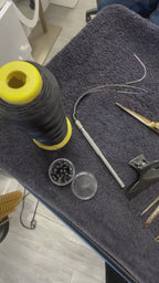 tight curly hand tied weft installation (video)