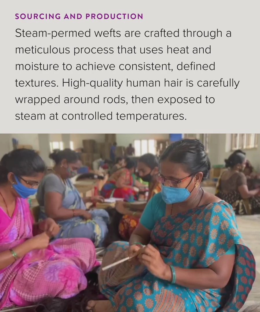 Kinky Curly Steam Permed Machine Weft product video preview