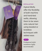 Curly Hybrid Weft Hair Extensions Hybrid Weft
