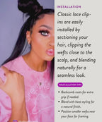 wavy lace clip-in hair extensions set by perfect locks