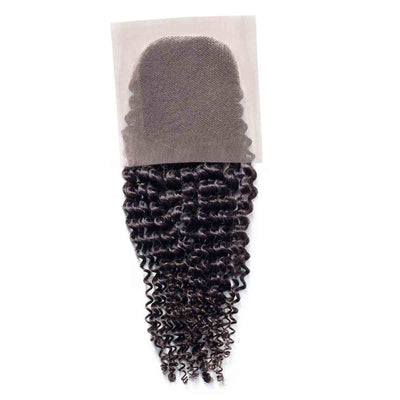 Kinky Curly Swiss Lace Closure 16 inch / 1B Natural Black