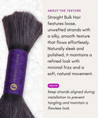 about the texture of straight bulk hair