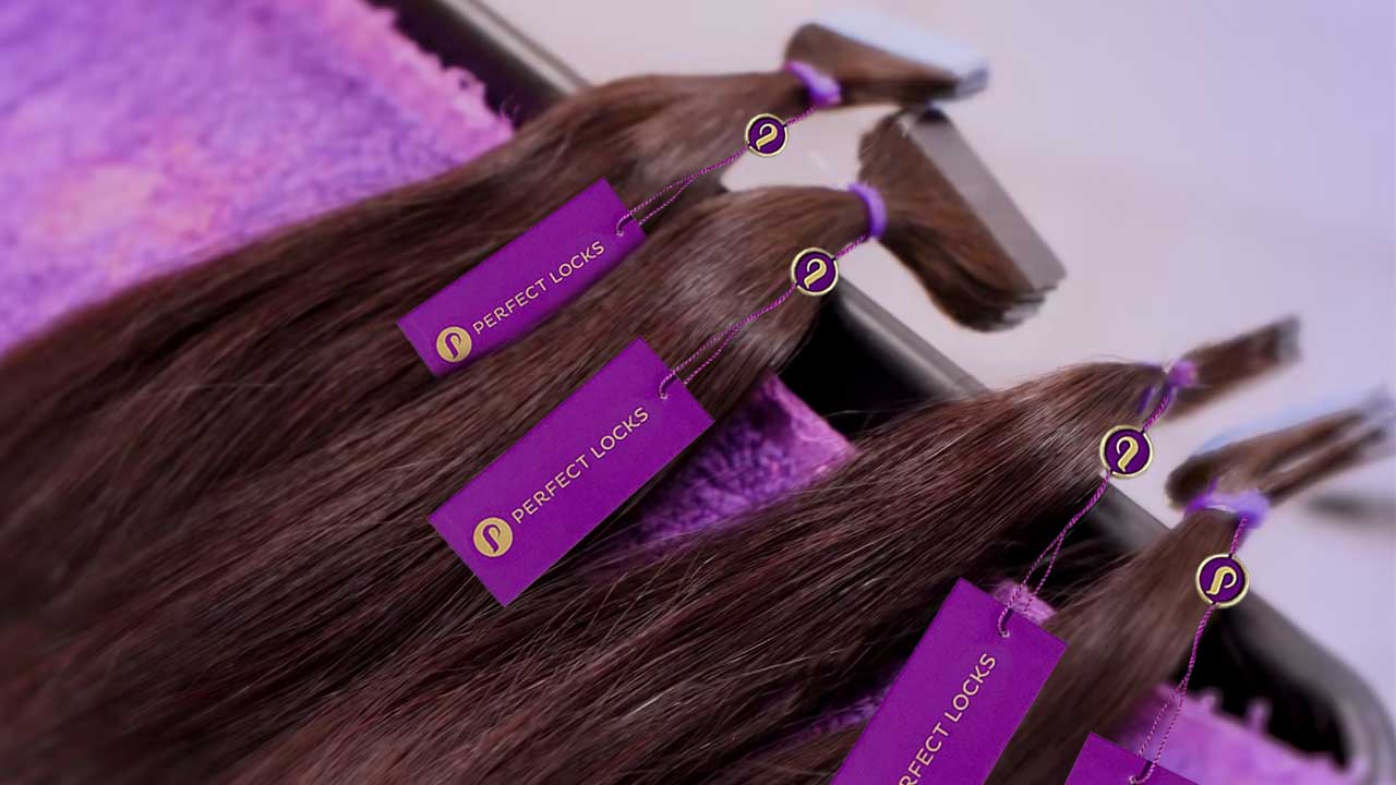 Human hair extensions keratin store bond purple
