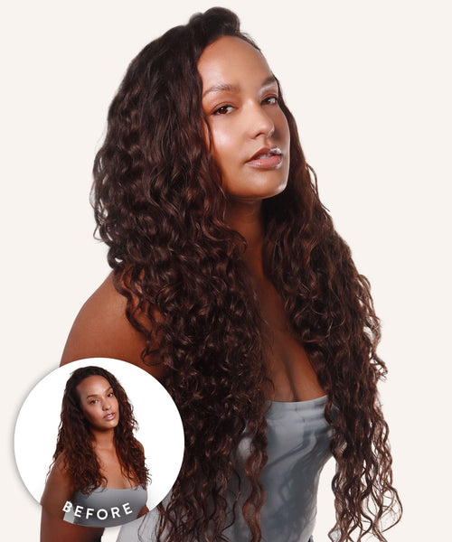 Curly hair extensions white girl sale