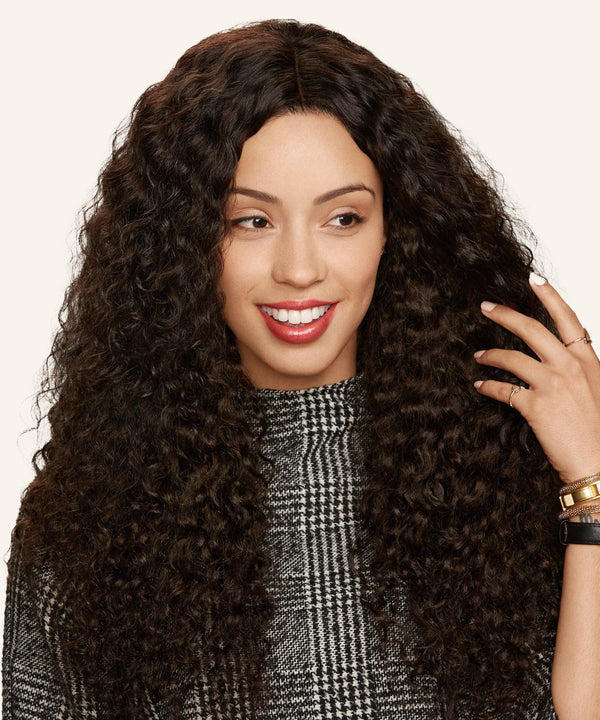 Curly hair hot sale extensions with closure