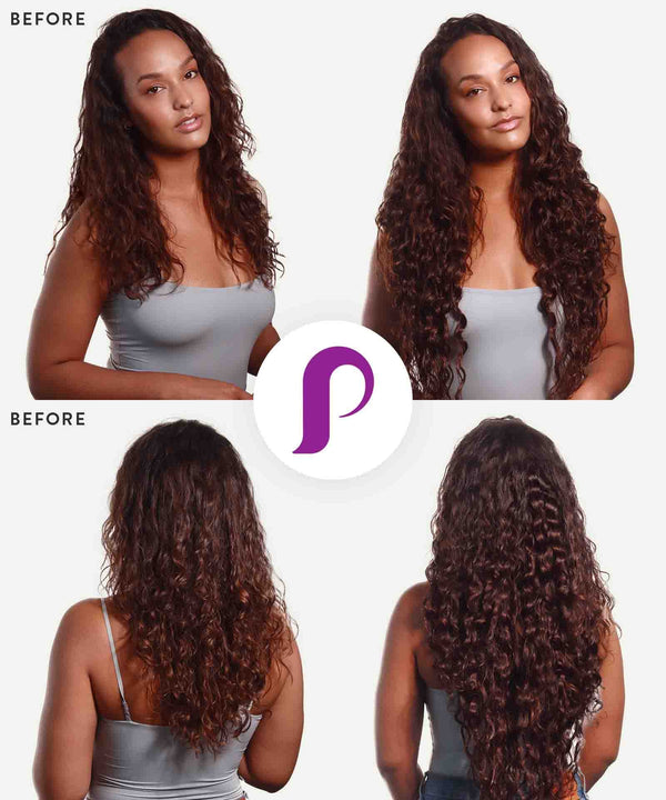 chocolate brown (3) curly tape in hair extensions by Perfect Locks