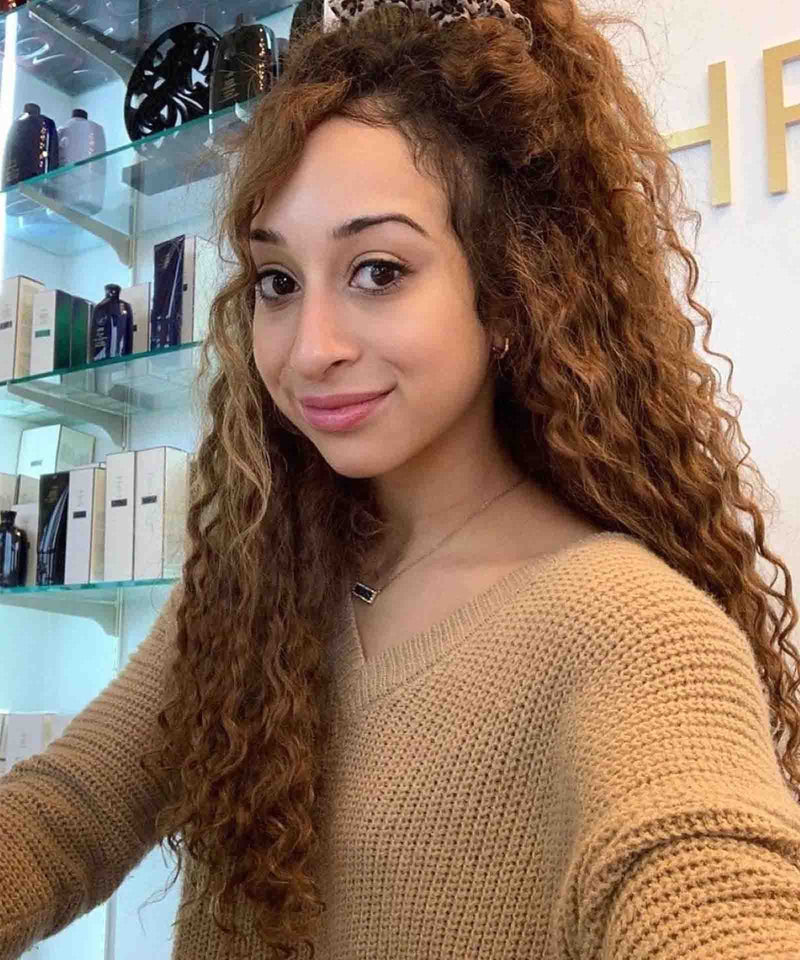 Rooted Chocolate Mocha (1B/4) curly tape in hair extensions by Perfect Locks