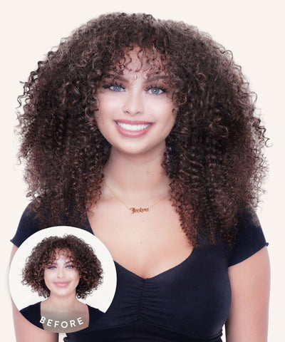 natural black (1B) kinky curly tape in hair extensions by Perfect Locks#color_natural-black-(1B)