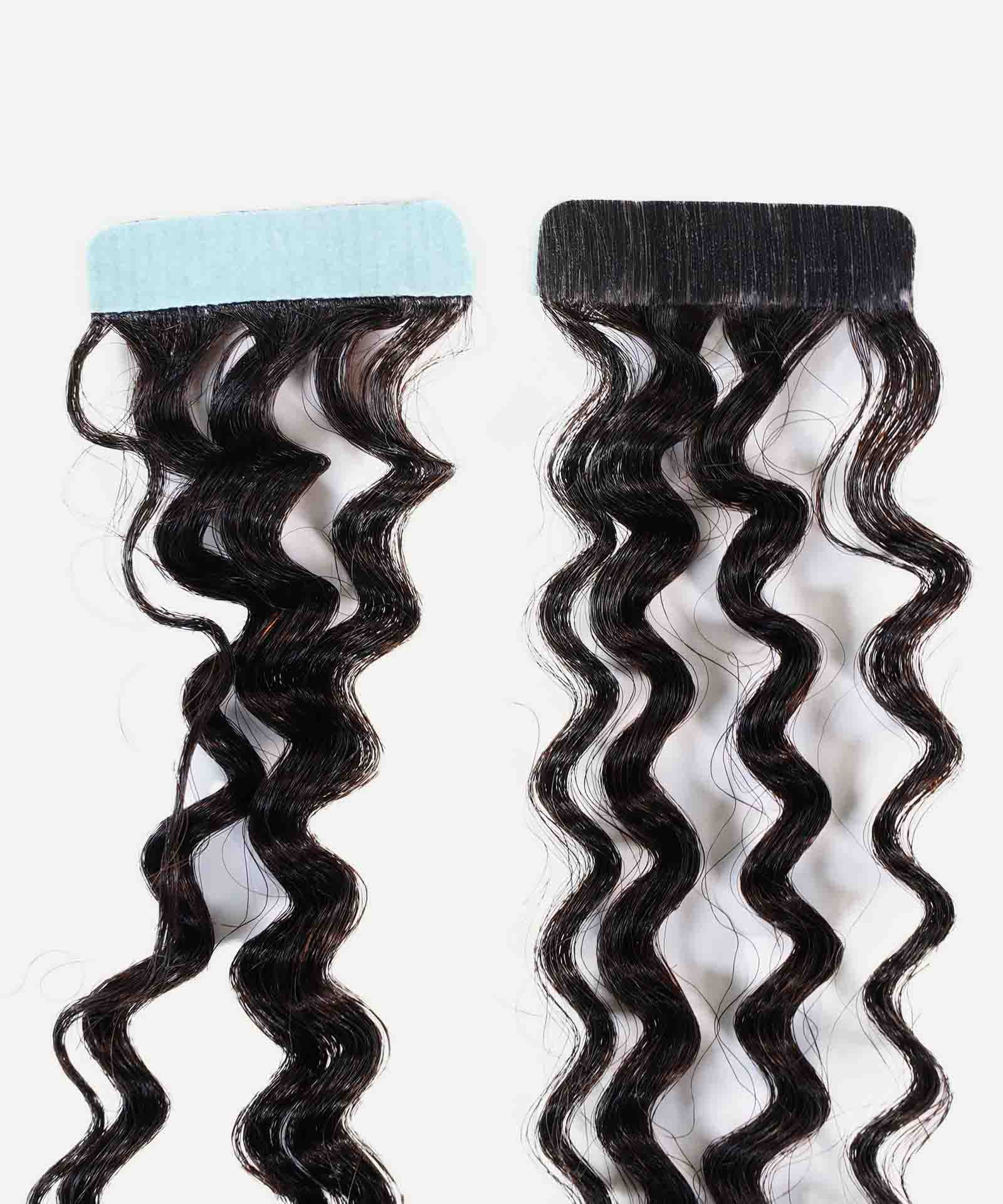 Kinky Curly Afro Textured Tape In Hair Extensions Perfect Locks