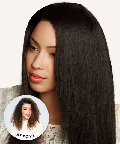 relaxed straight u-part wig