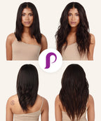 relaxed straight lace clip-in hair extensions set by perfect locks