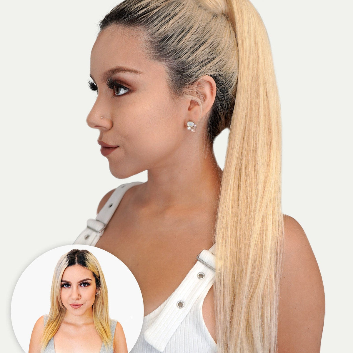 ✨24” #10/26 GOLDEN BEIGE STRAIGHT CLIP ON PONYTAIL Amazon.com : 14 Inch Ponytail Extension - Wavy Pony Tails  main image 2