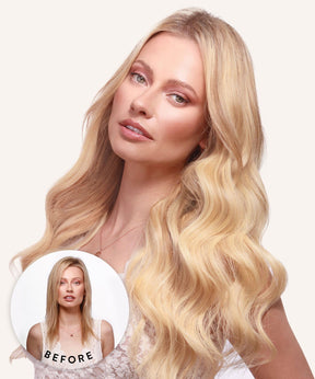 natural black (1B) straight tape in hair extensions by Perfect Locks straight tape in hair extensions