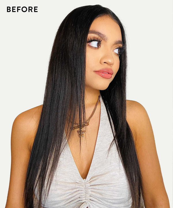 natural black (1B) straight tape in hair extensions by Perfect Locks