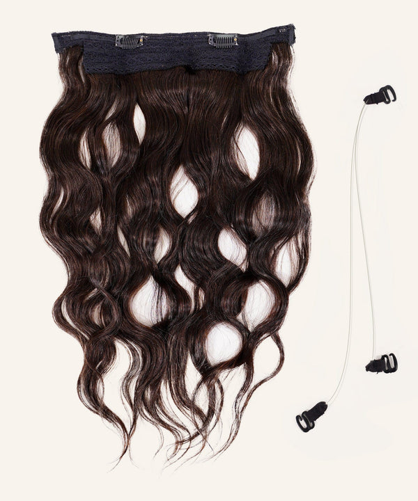 Wavy human hair extensions top