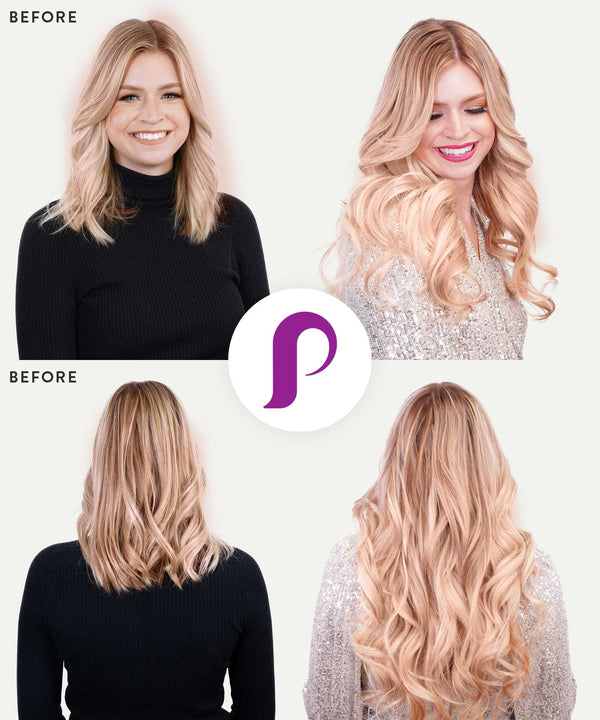 honey blonde (27) wavy tape in hair extensions by Perfect Locks