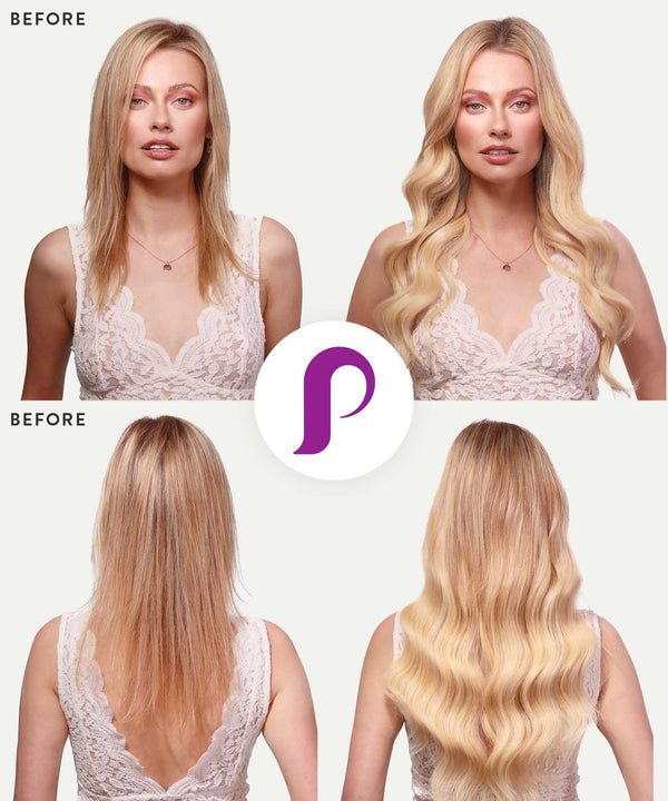 honey blonde (27) wavy tape in hair extensions by Perfect Locks