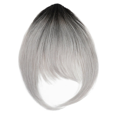 silver clip in bang extensions#color_rooted-black-to-silver-(1B/S)